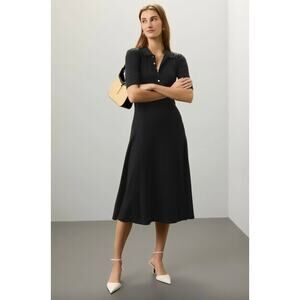 Lauren Ralph Lauren Black Lillianna Shirt Dress Sz S